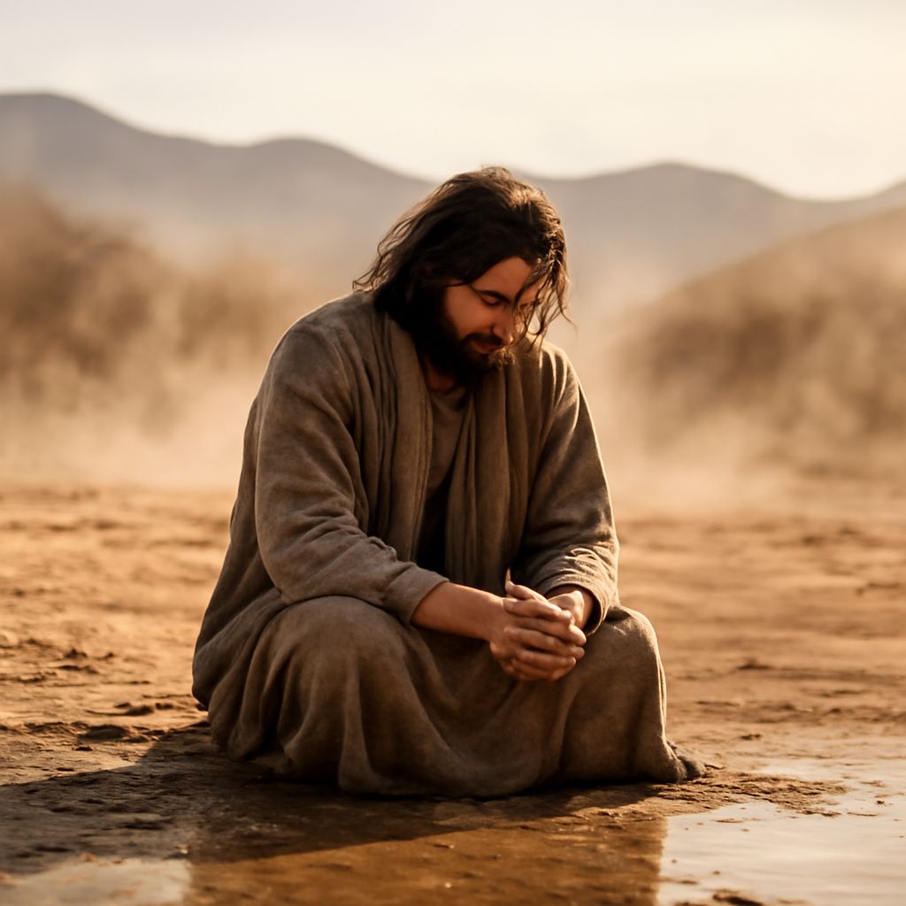 Jesus praying in the Garden of Gethsemane scripture