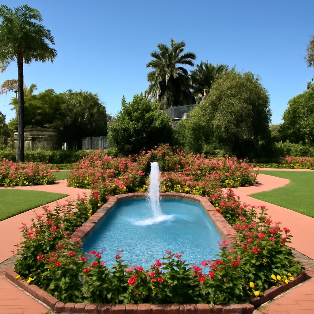 Sherman Gardens with lush botanical displays