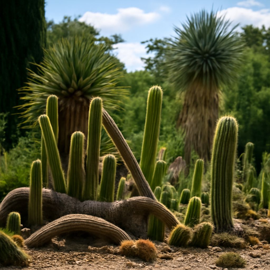 Stanford Cactus Garden with diverse cacti and succulents